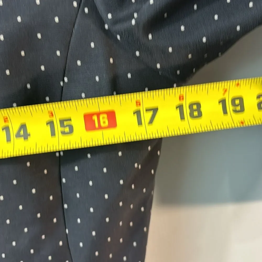 Dana Buchman black ivory polka dot 3 button blazer size large. career office